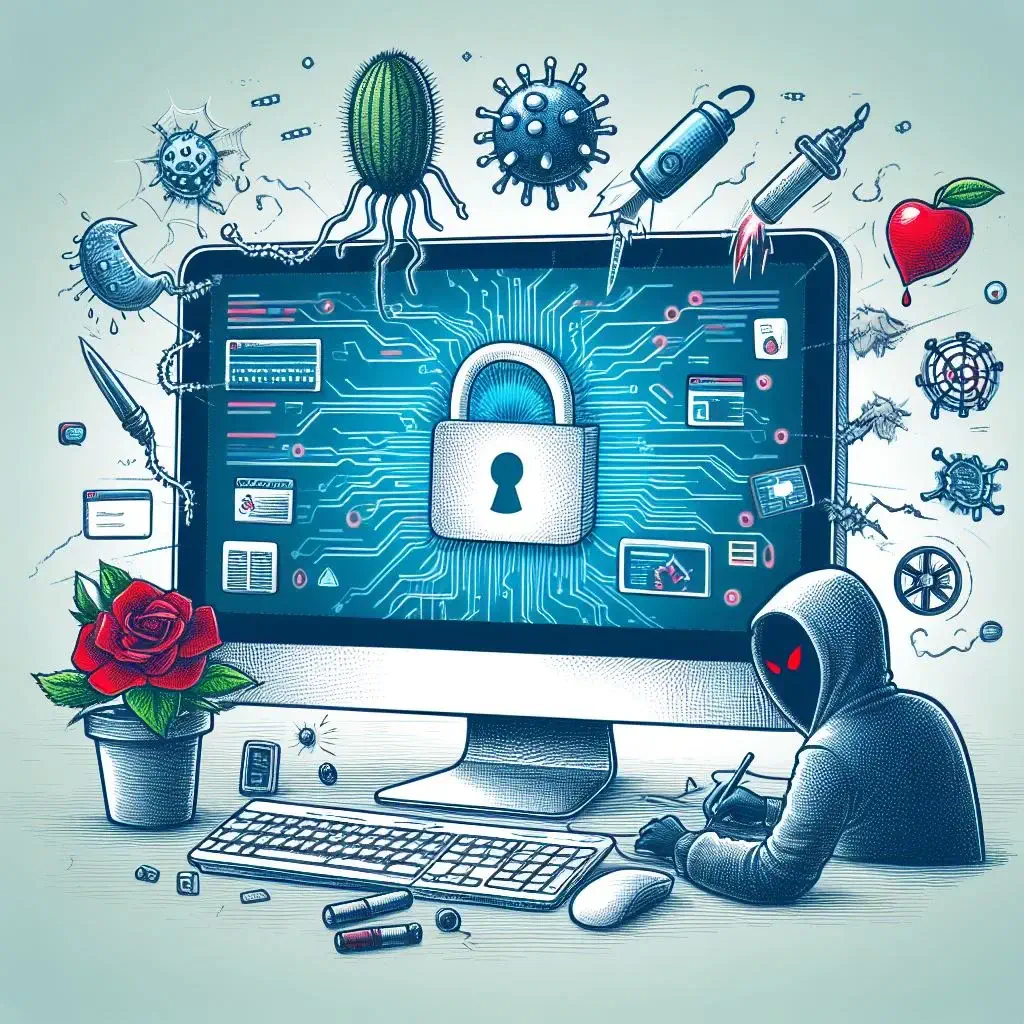 en Mac-datamaskin som er låst av skadelig programvare