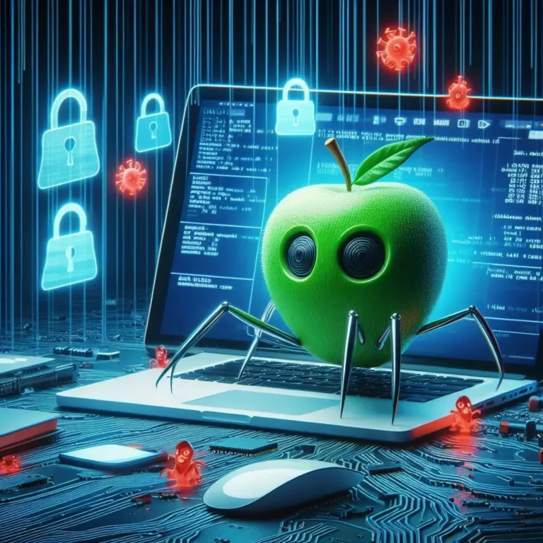 apple malware spider on a mac computer