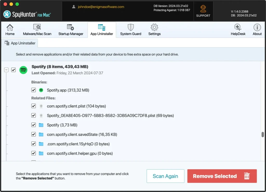 ta bort spotify med spyhunter
