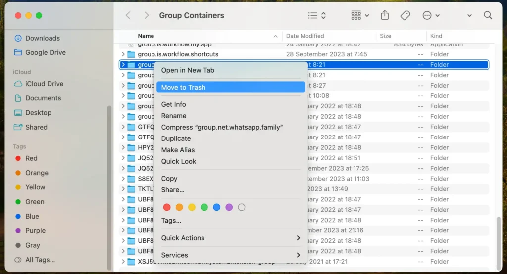remove whatsapp service files