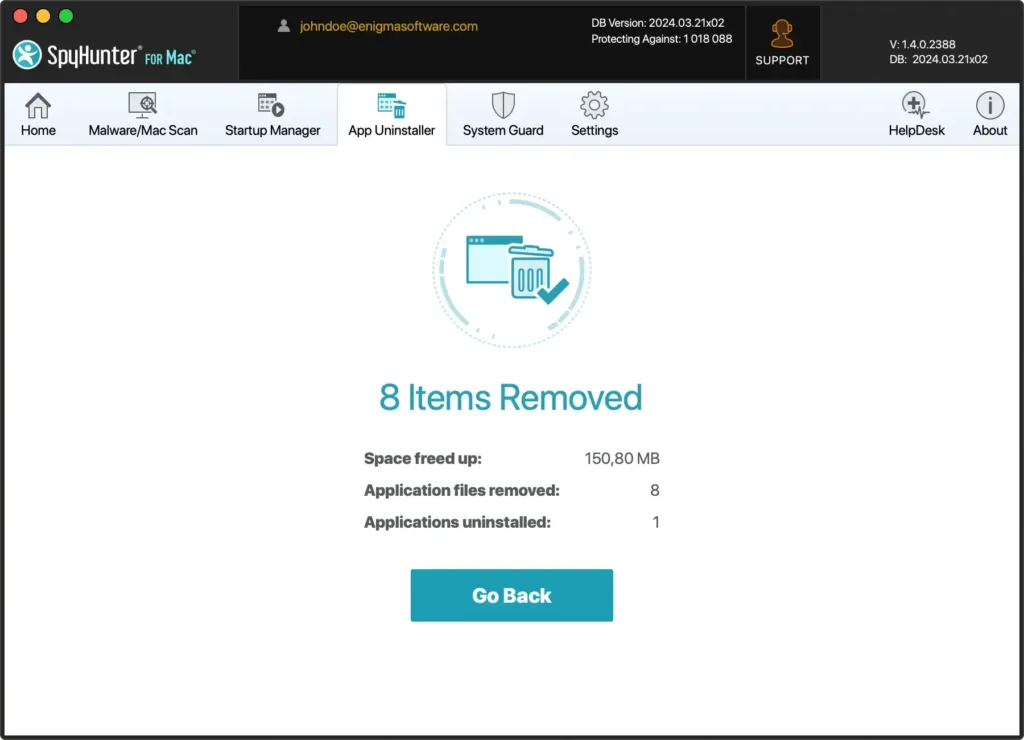 spyhunter puede eliminar gramaticalmente para mac