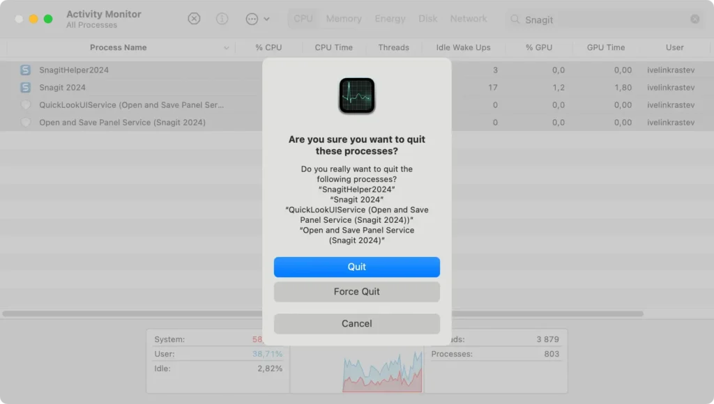 tvinge afslutte snagit på mac
