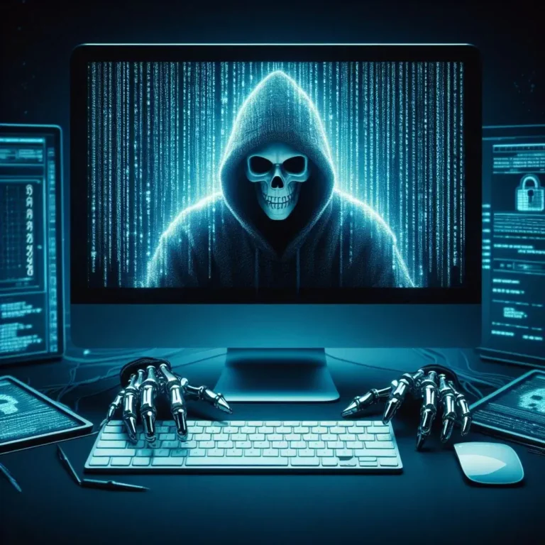 mac computer hacked by skeleton