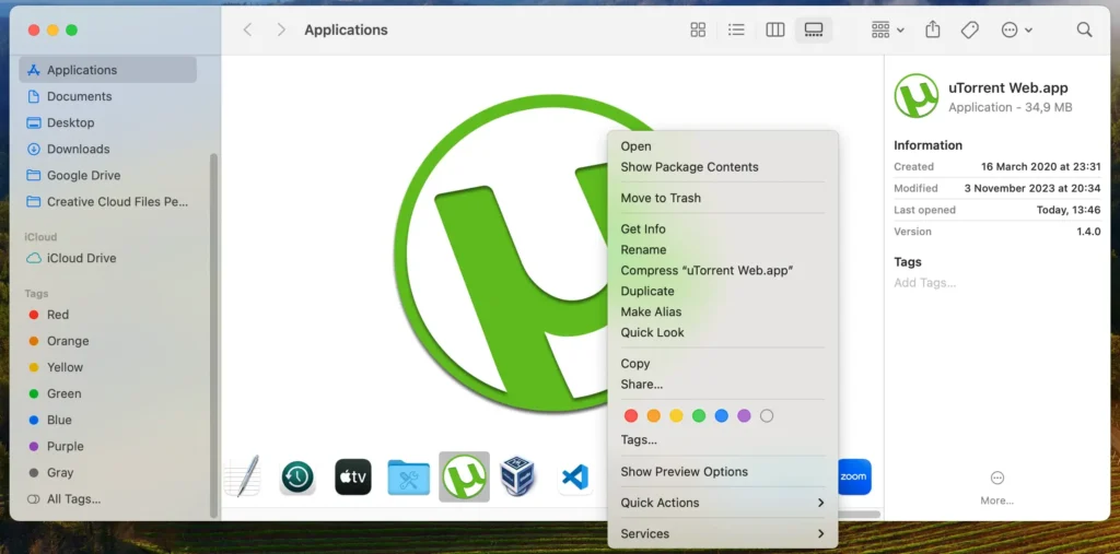 slet utorrent app