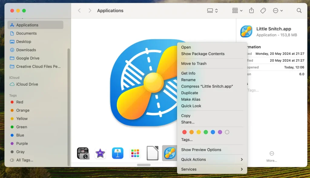 fjern lille snitch-app