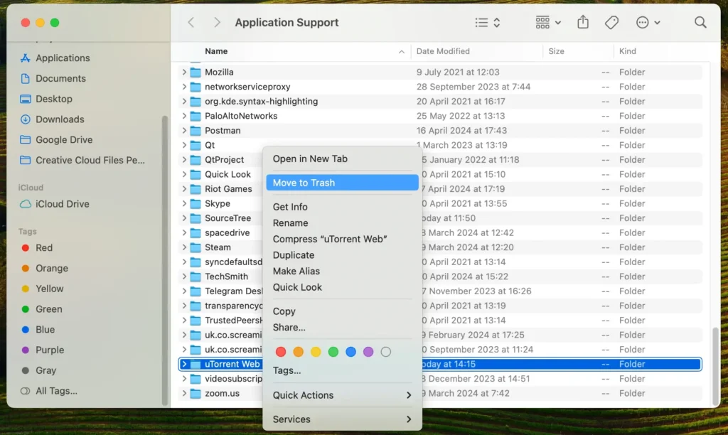 fjern utorrent filer og mapper