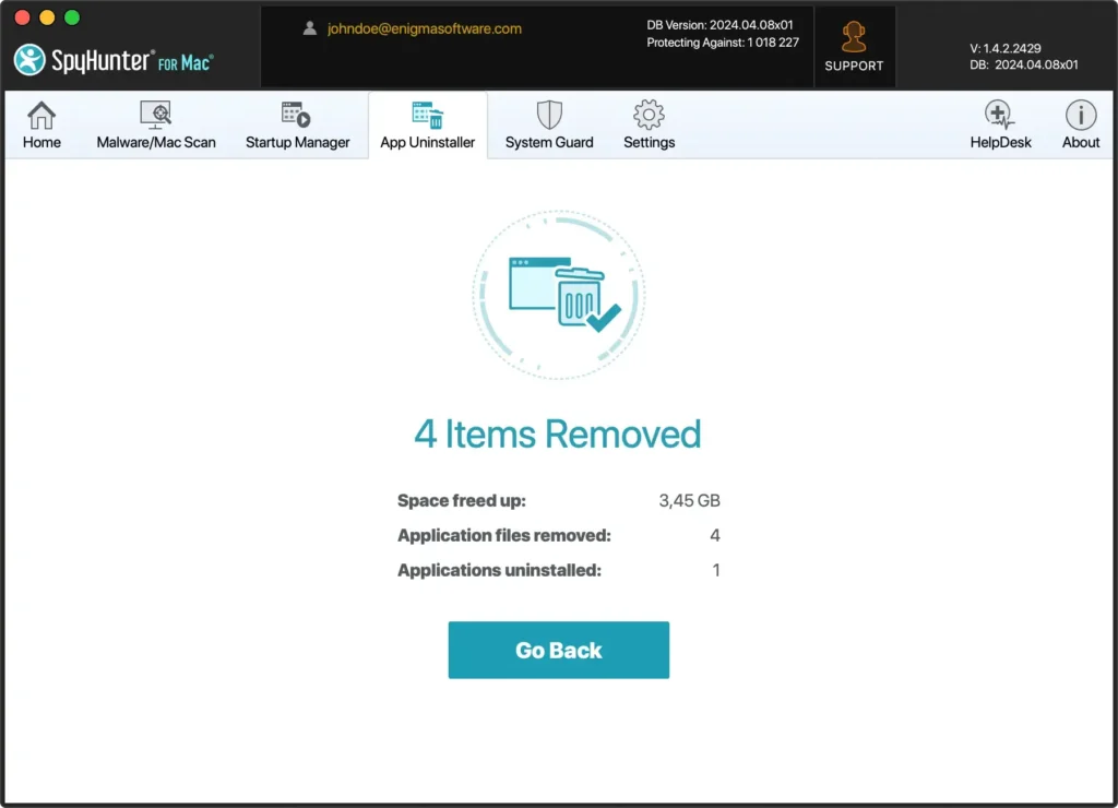 spyhunter can uninstall intellij completely