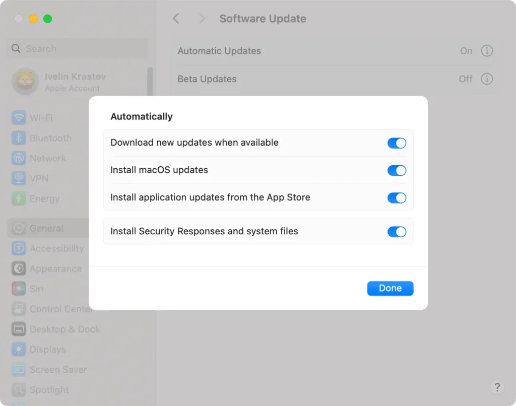 automatic update settings automatic update settings
