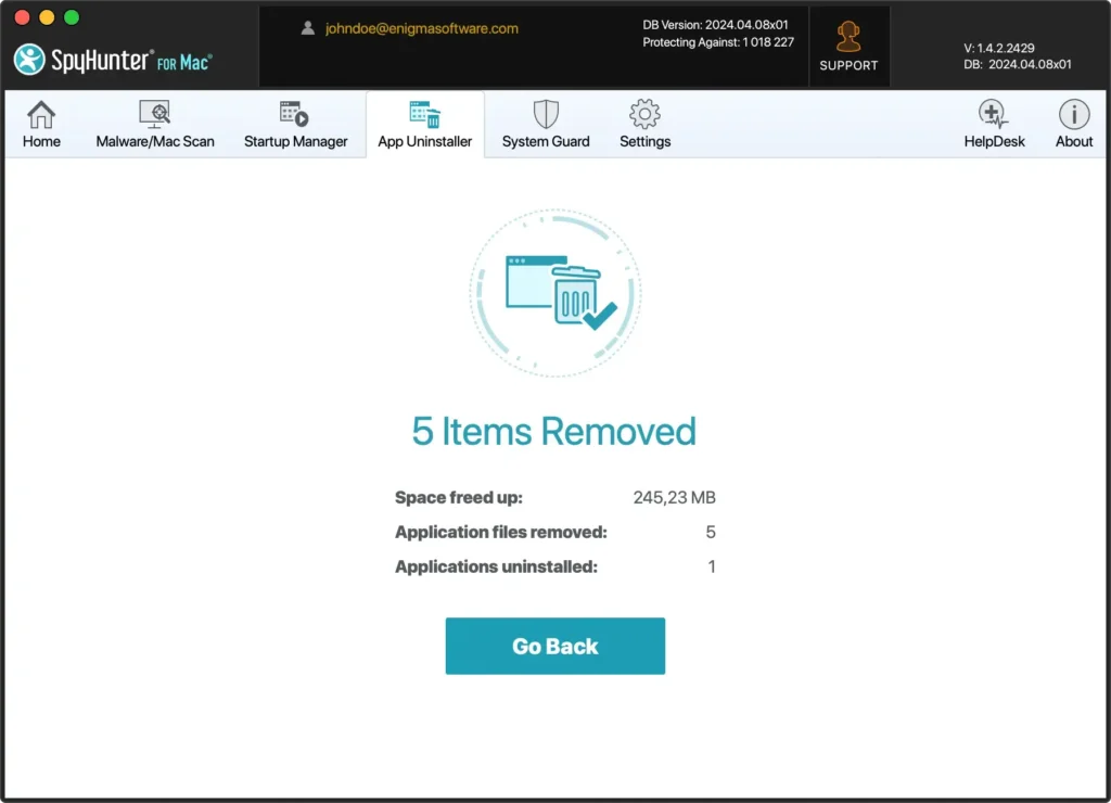 spyhunter can completely remove telegram from mac