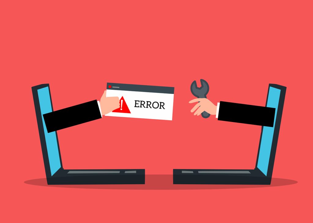 error, web, fix