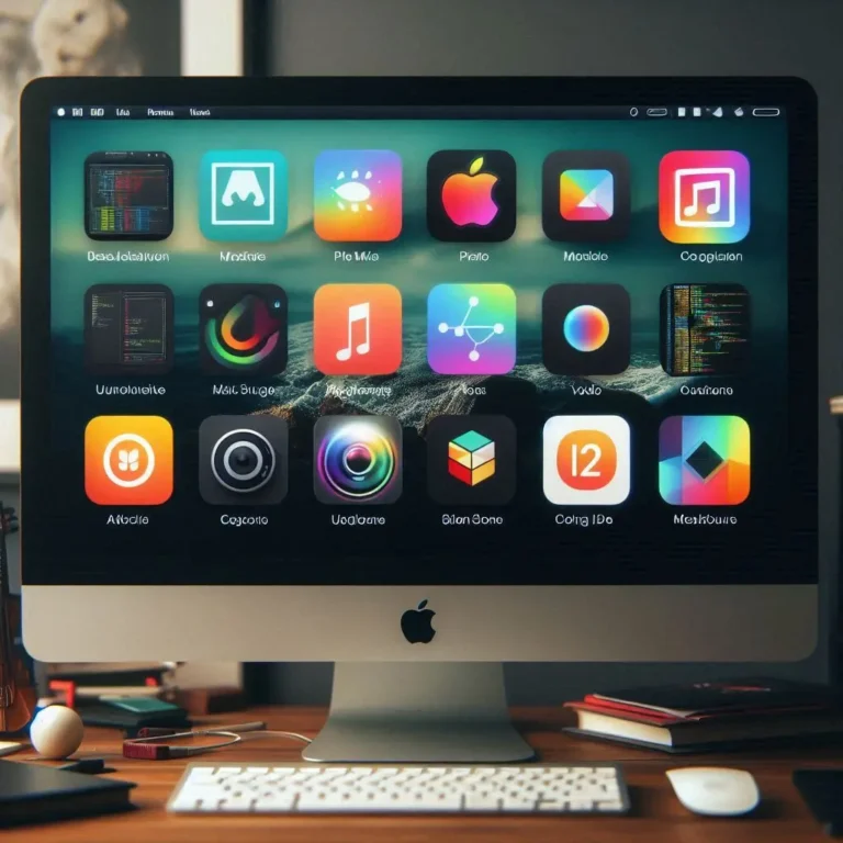 mac applications on a screen