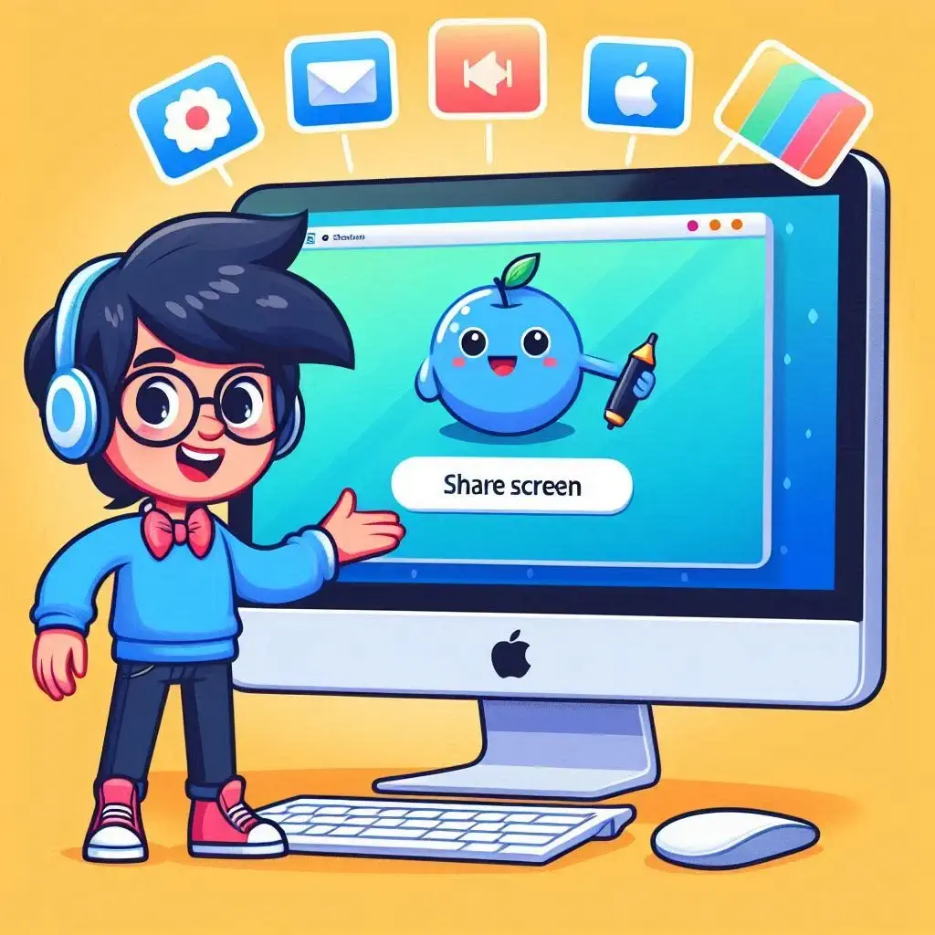 ein anschauliches Bild, das zeigt, wie man den Bildschirm auf einem Mac teilt