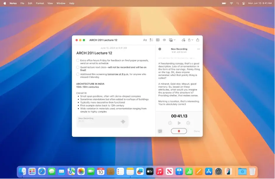 transcription audio en notes