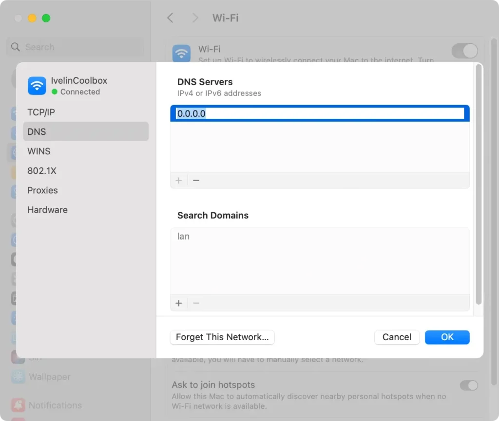 skift dns-udbyder