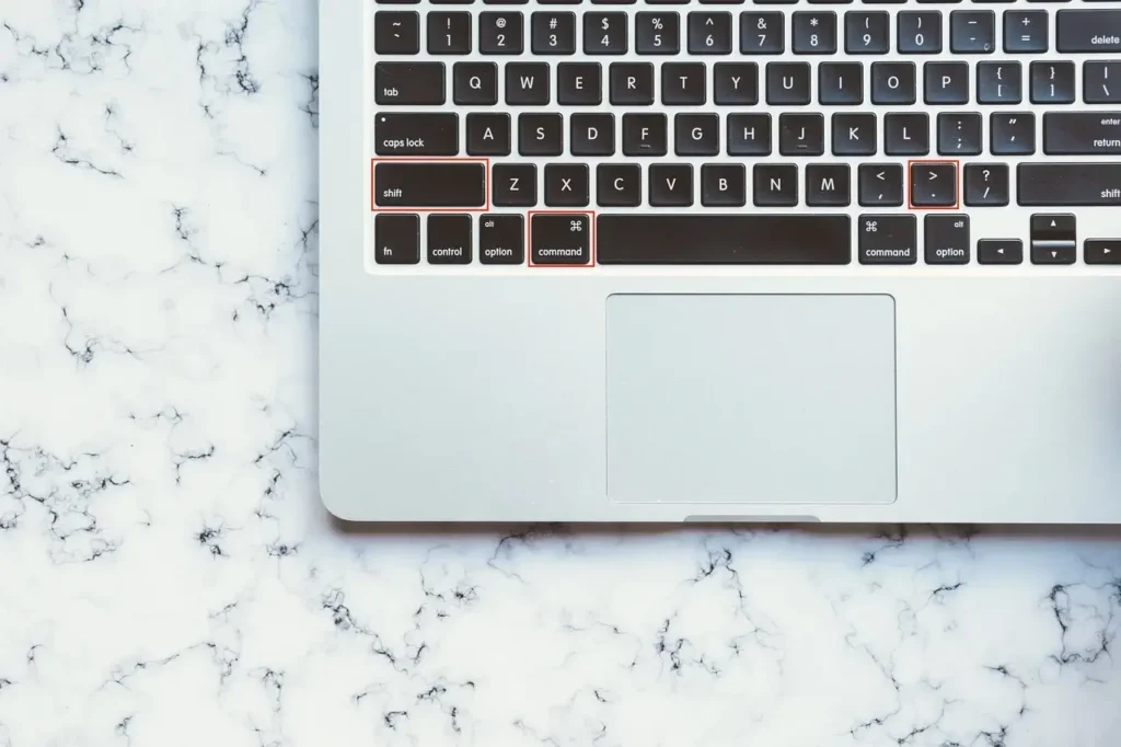 display hidden files using keyboard shortcut