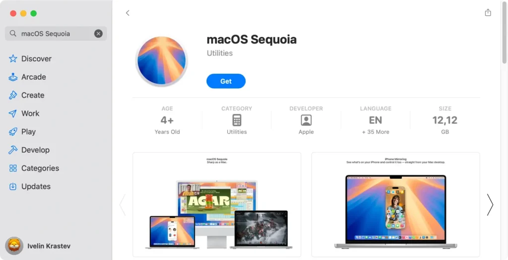 Download Macos Sequoia fra Mac App Store
