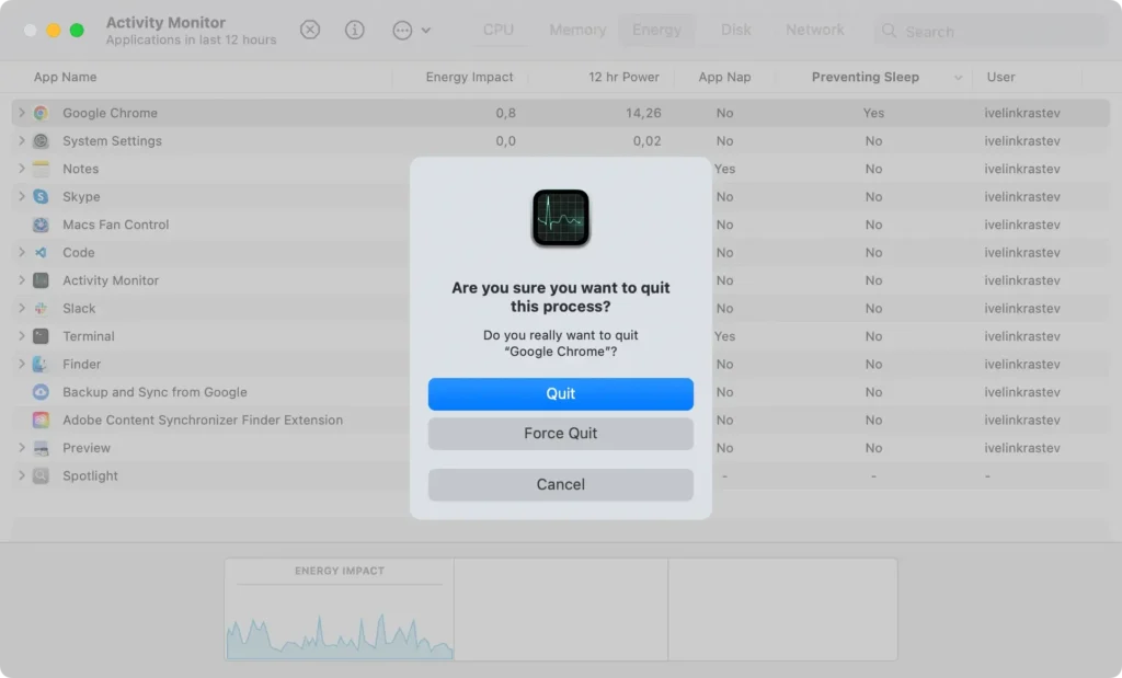 quit unused apps