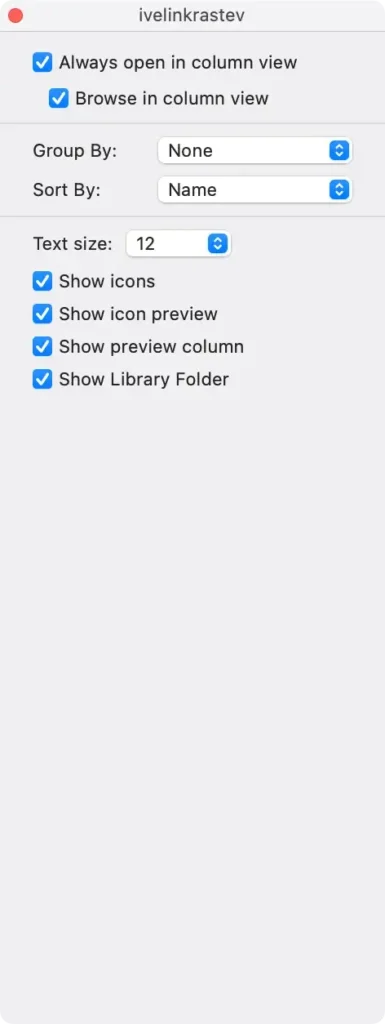 show library folder option