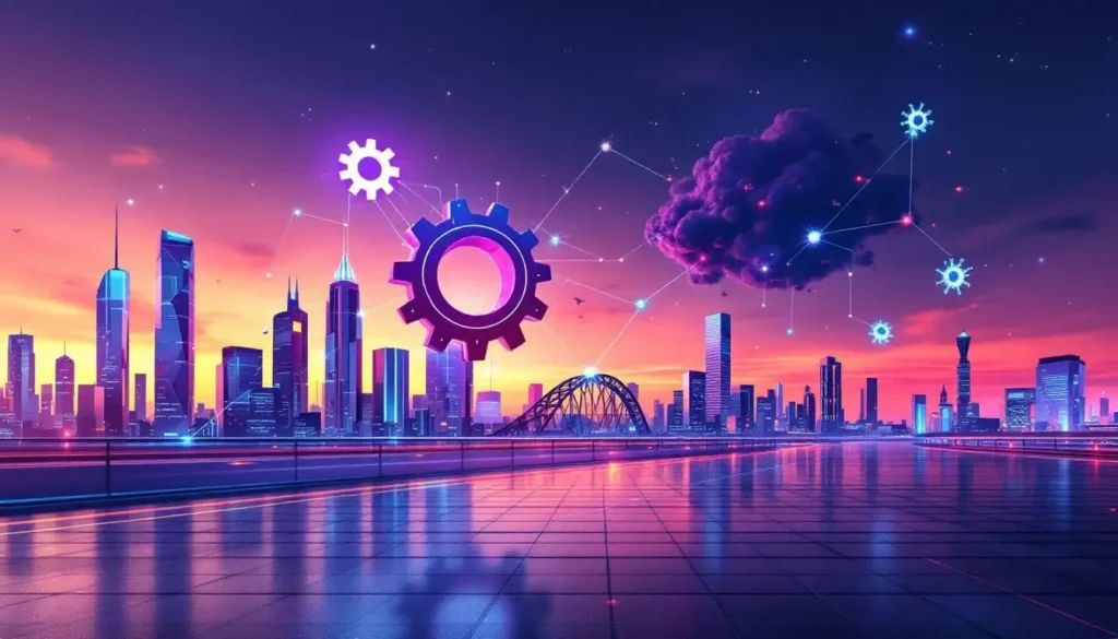 Tendências futuras em proteção de endpoint ilustradas com tecnologia moderna.