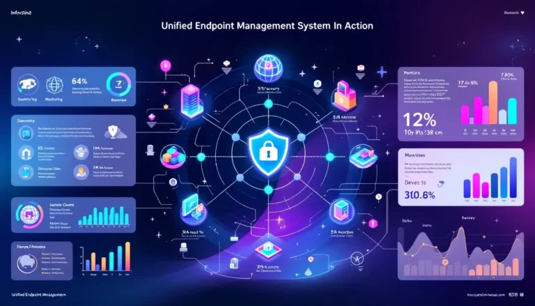 Infographic showing how unified endpoint management works