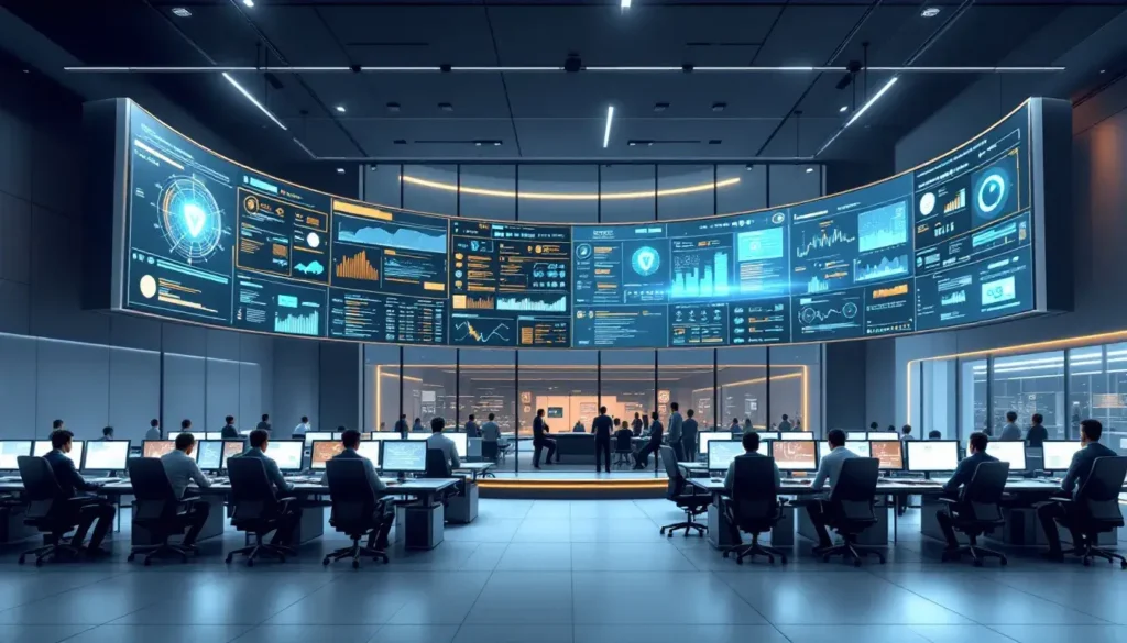 Sala de control del centro de operaciones de seguridad